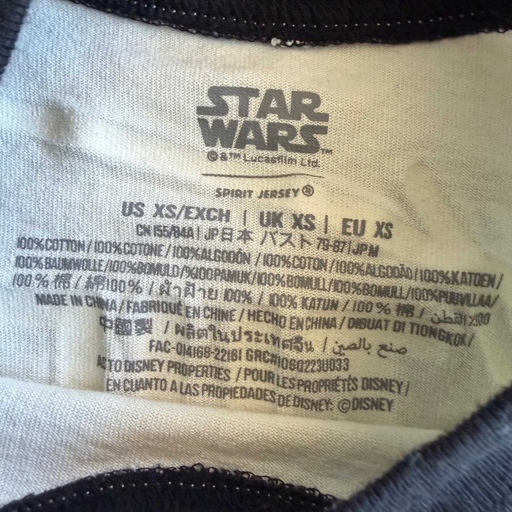 Star Wars Spirit Jersey Women of the Galaxy CroppedShirt XS The Force Is With Us - Picture 3 of 8